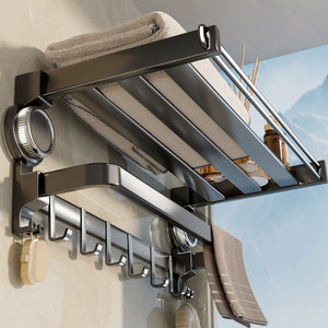 Suction cup towel rack bathroom punch-free towel bar bathroom storage rack bath towel rack all-in-one hanging rod shower storage