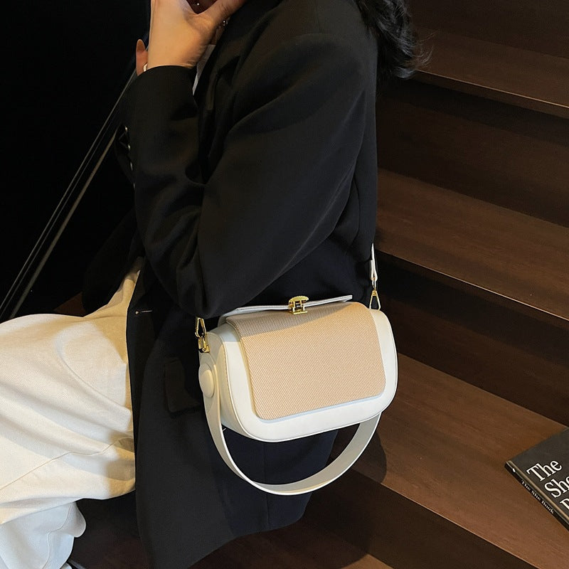 Bag women's high-end box bag 2025 new niche fashion handbag light luxury shoulder bag retro messenger bag