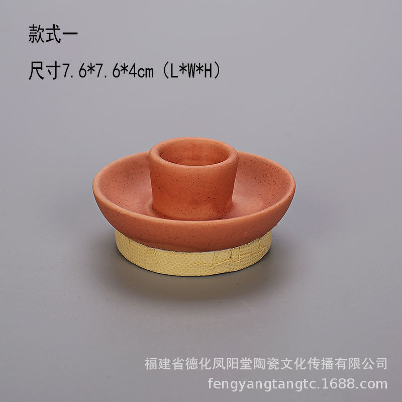 陶瓷烛台北欧IN风简约桌面摆件玻璃储蓄罐烛光晚餐干花密封罐装饰