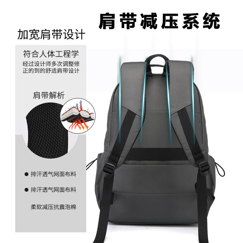 New spine protection backpack casual versatile schoolbag large capacity scratch-proof waterproof wear-resistant junior high school students