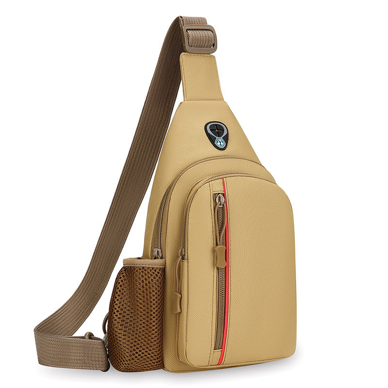 New Men's Crossbody Breast Bag Single Shoulder Satchel Small Backpack Multifunctional Trend Casual Outdoor Satchel Travel Bag