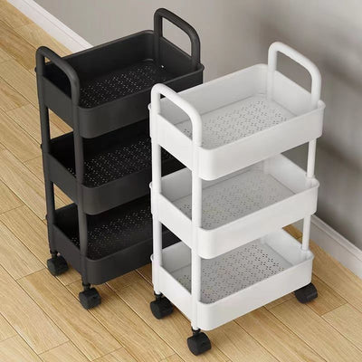 Mobile cart storage rack - multi-tier organizer for kitchen, bedroom, snacks, vegetables, bathroom, and toilet