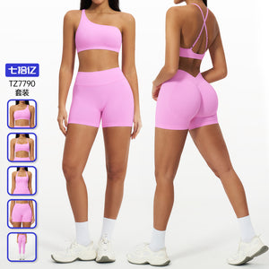 Seventy billion seamless yoga suit women's tight quick-drying suit outdoor casual sports running fitness suit 7790
