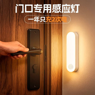 Smart human body induction night light - voice control, wireless, for bedroom, wardrobe, cabinet, hallway, bedside use