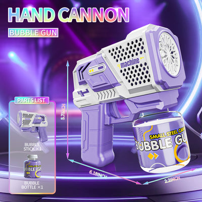 new product: fully automatic light-up bubble machine, electric mechanical bubble gun, outdoor toy for kids, gift for boys and girls