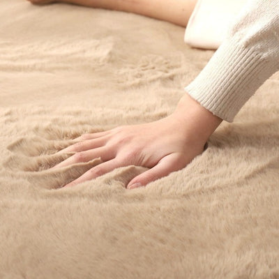 Ins style imitation rabbit fur carpet living room coffee table full floor mat bedroom bedside blanket machine washable stuffed bay window floor mat