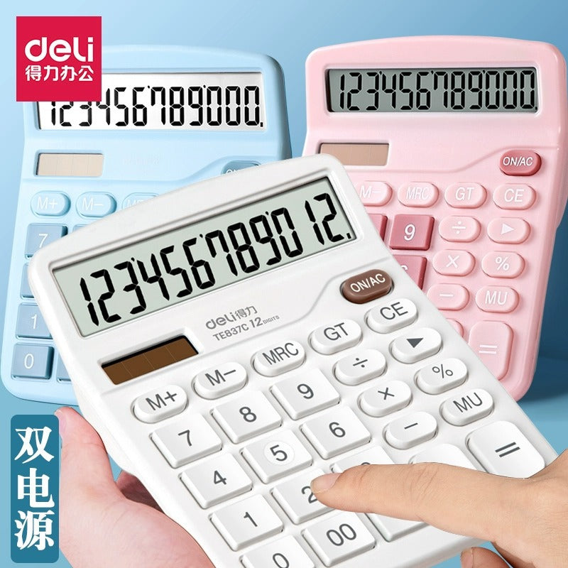 Deli desktop calculator large office finance special multi-function large button silent computer wholesale