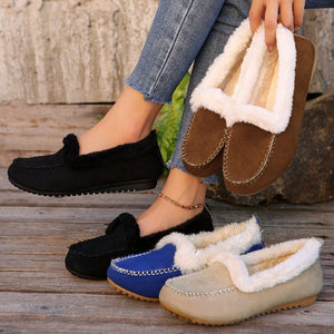 plus size suede low-heeled cotton shoes for women winternew arrivalfashionfashioncasualflatsheattech women's shoes