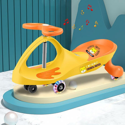 Kids' twist and go car - adorable tiger design - ride-on toy for 1-year-olds - rocking car - adult-friendly twist and go car for ages 1-3