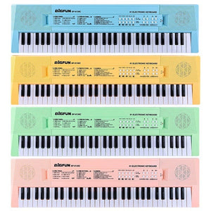 Children's beginner electronic piano, 61-key keyboard, multifunctional musical toy for boys and girls, electronic keyboard with microphone