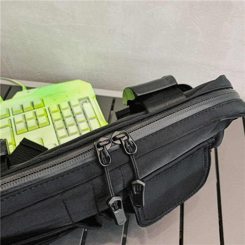 New street trend men's and women's socks puppet app hip hop tactical functional backpack tooling locomotive chest bag harbor style satchel