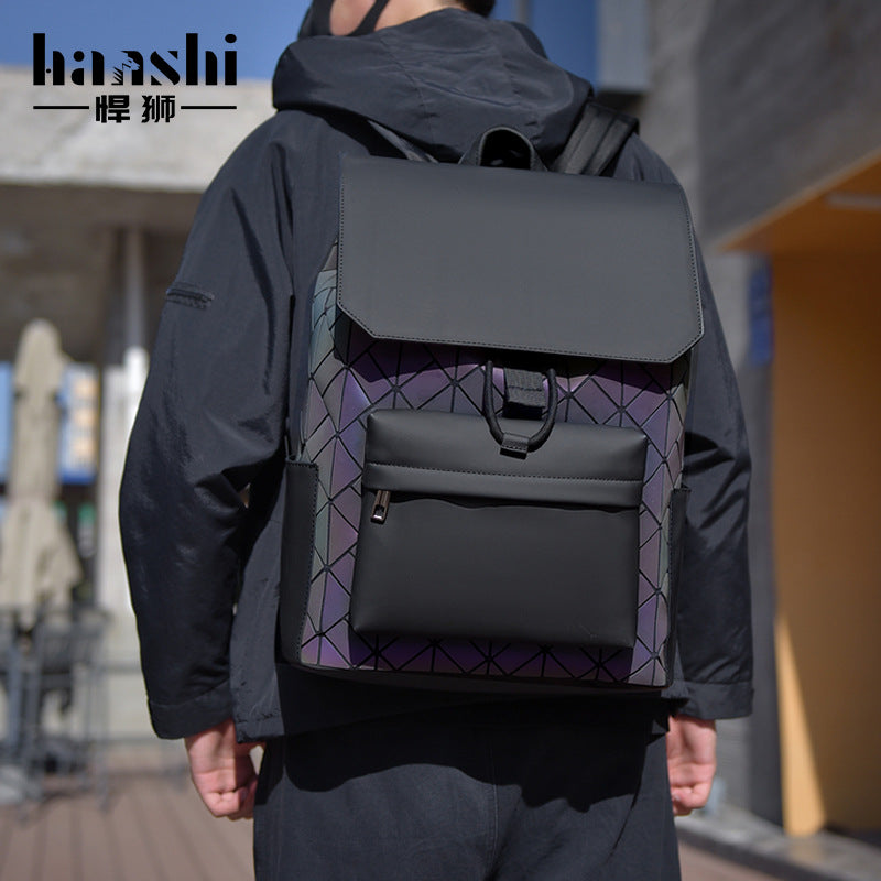 Cross-border large-capacity men's backpack fashionable women's backpack trendy high-end sense lightweight backpack school bag commuter computer bag