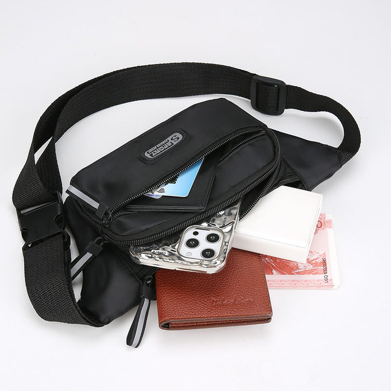 New multi-functional men's and women's sports fanny pack portable cashier business chest bag commuting simple shoulder messenger bag