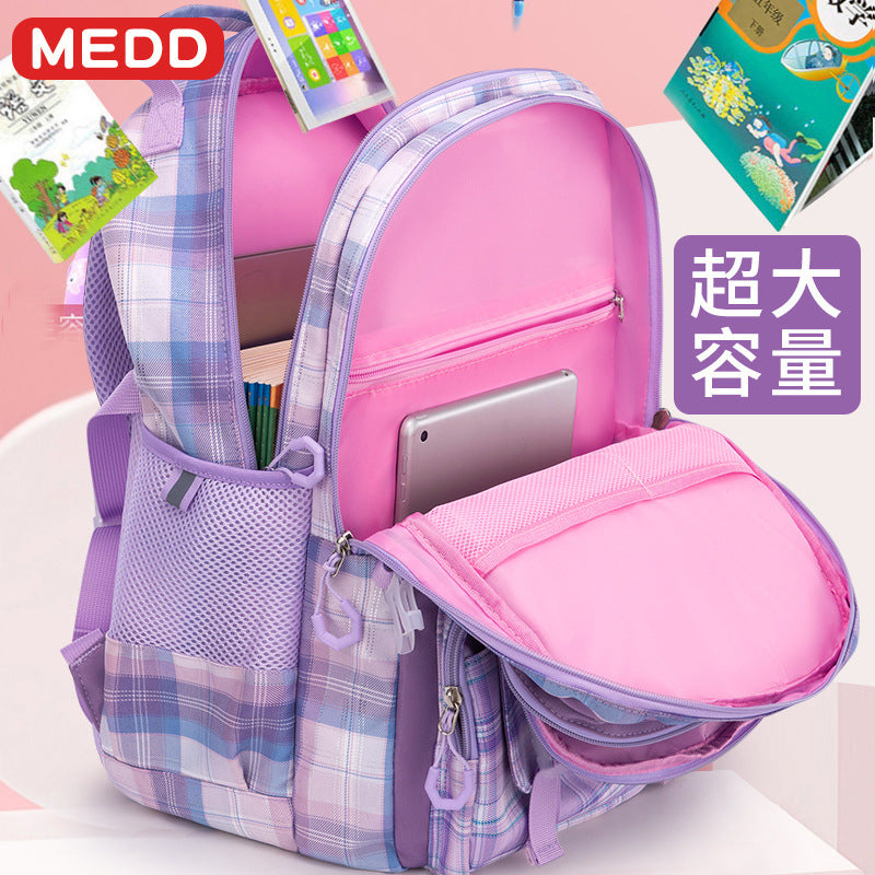 New primary school schoolbag female cute, lightweight, spine protection, large-capacity children's backpack wholesale for grades 1-6
