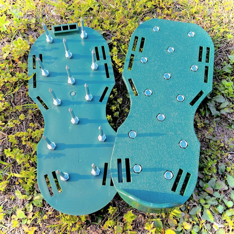 Cross-border garden soil loosening shoes grass spikes lawn inflatable soil loosening shoes self-leveling epoxy garden tools