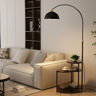 Living room fishing floor lamp retro sofa next to a few shelves for bedroom classy bedside table atmosphere lamp