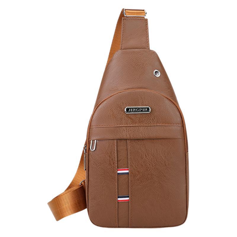 Business travel new men's breast bag multi-functional fashion portable shoulder bag simple casual large capacity messenger bag