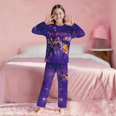 Witcher kpop pajamas long sleevespantssuitgirl spring autum thin style home clothes casual spring & fall style