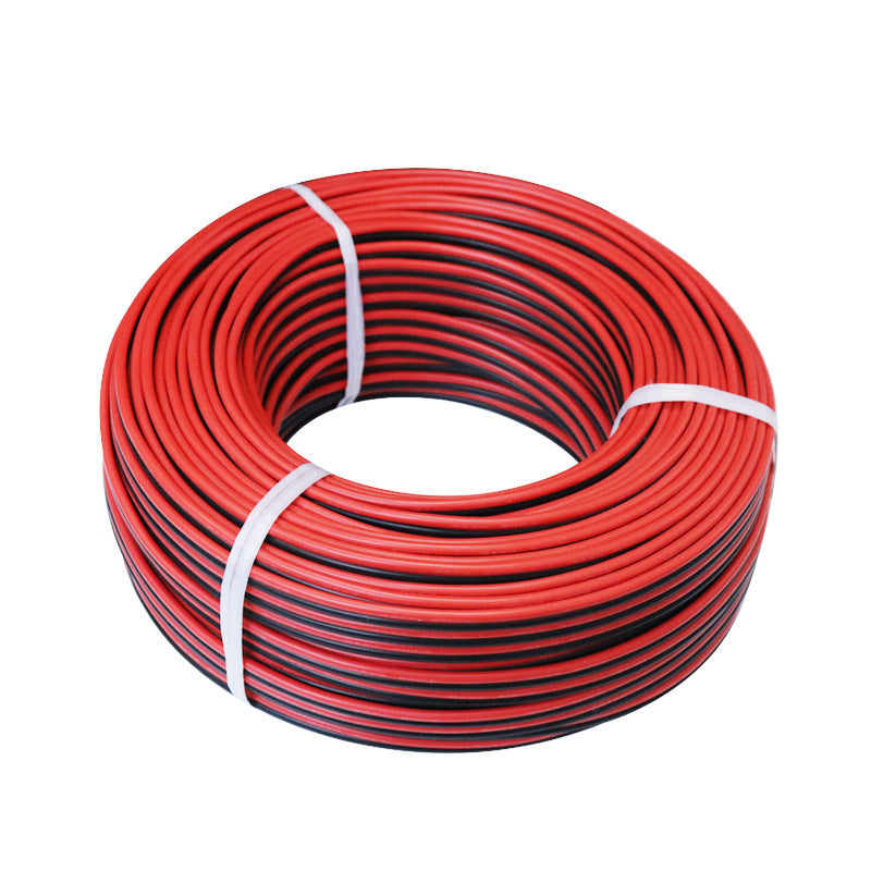 Customized high temperature resistant 200 degrees red and black parallel double parallel wire new energy model aircraft lithium battery electronic silicone power cord