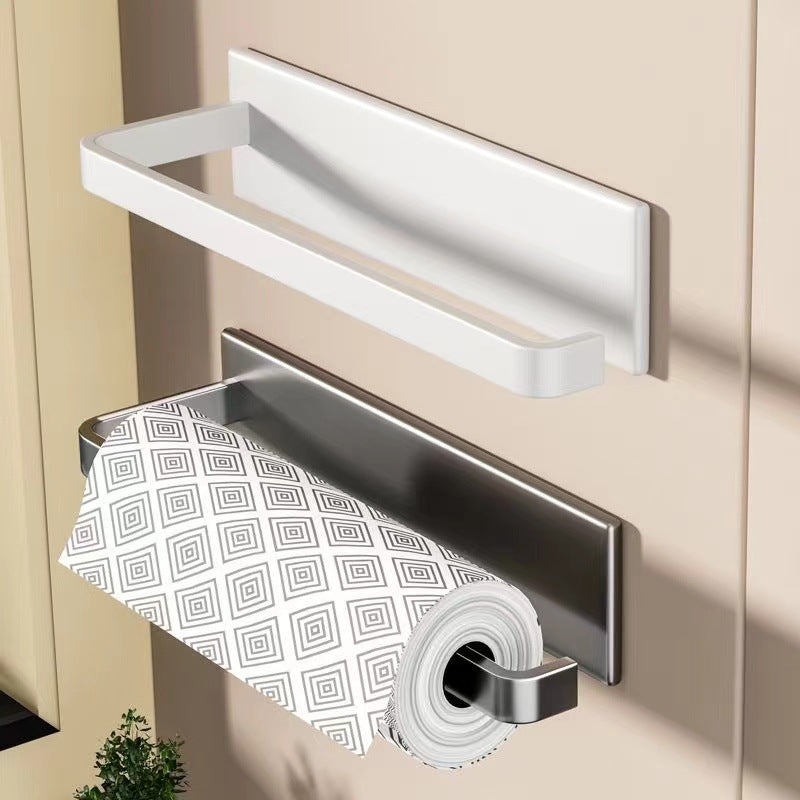 Paper for kitchen tissue holder No punching Cabinet Roll paper holder Shelf Roll paper plastic wrap rag Storage hanger
