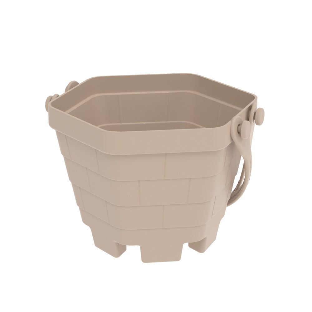 Cross-border children's silicone beach toys shovel ocean outdoor seaside portable beach bucket durable sand digging DIY tool