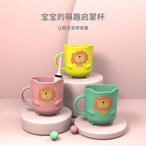 Kids' toothbrushing cup, baby rinse cup, anti-spill water cup for boys and girls, infant wash basin, toothbrush and mouthwash cup