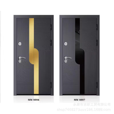 Russian door central asia turkish mdf panel door thermal insulation entrance apartment door export engineering steel security door