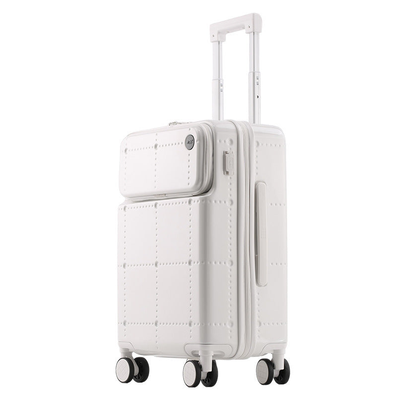 New front open lid suitcase Women's universal wheel trolley case Suitcase Convenient computer warehouse Boarding case Password case