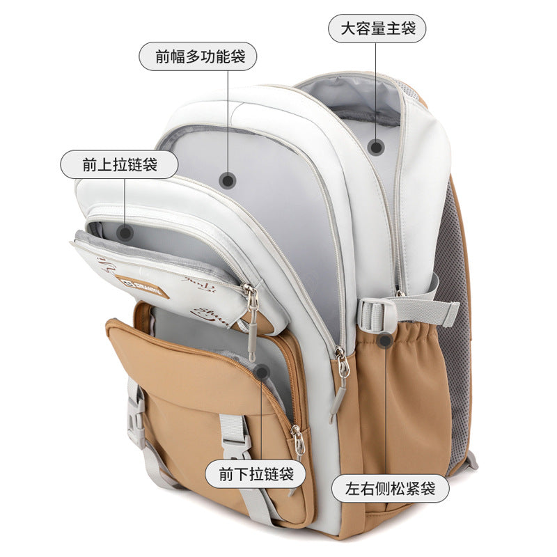 New large-capacity versatile and durable wear-resistant schoolbag for primary school students in grades 4 and 6, junior high school students backpack