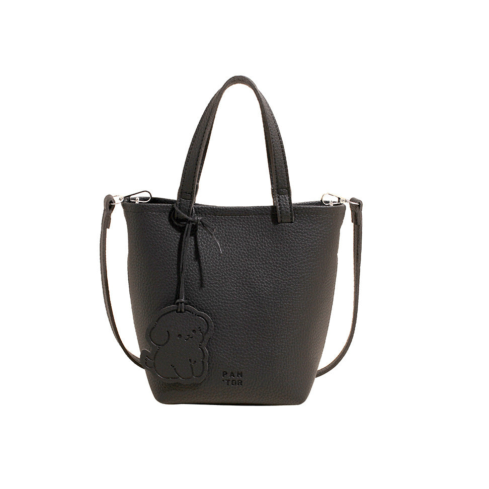 Cross-border simple casual portable bucket bag women's 2025 new fashion shoulder bag commuter versatile messenger bag