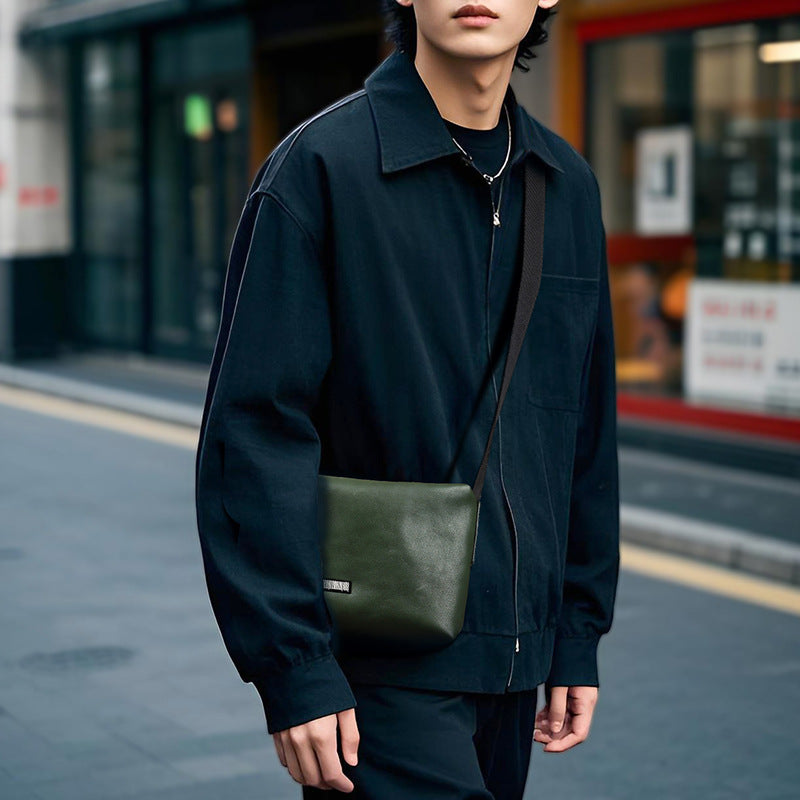 New leather men's bag fashion casual men's messenger bag large capacity first layer cowhide trend men's shoulder bag