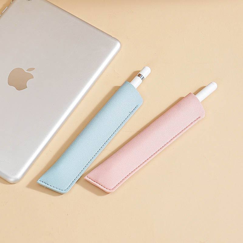 Spot wholesale pen protective cover leather pen cover soft leather business gift printable logo leather ballpoint pen cover