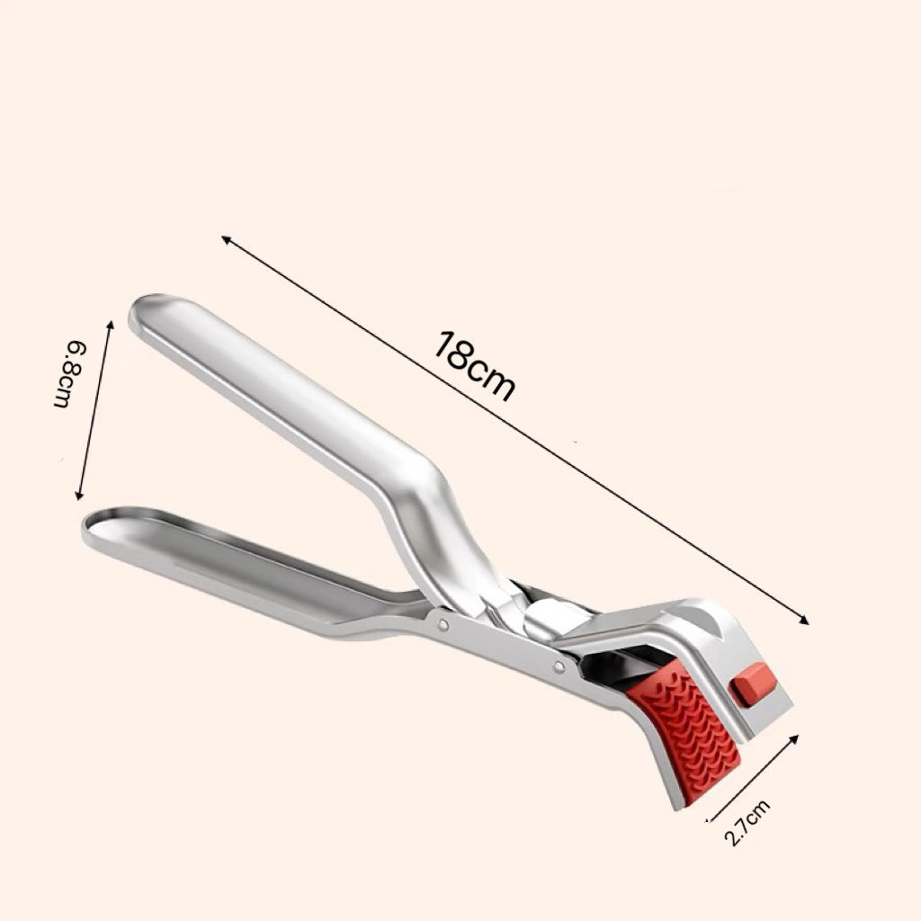 Cross-border anti-scalding clip artifact, plate lifter, kitchen supplies, stainless steel silicone steamer, multi-functional food plate clip