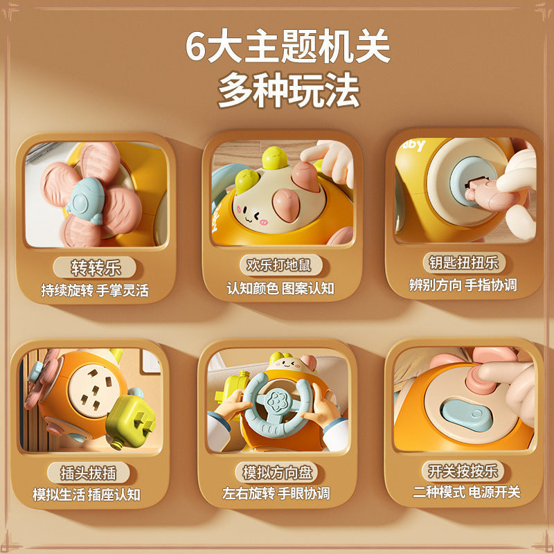 Baby busy ball baby toy 0-1 years old 3 toddlers finger grab ball hexahedron house early education switch button puzzle