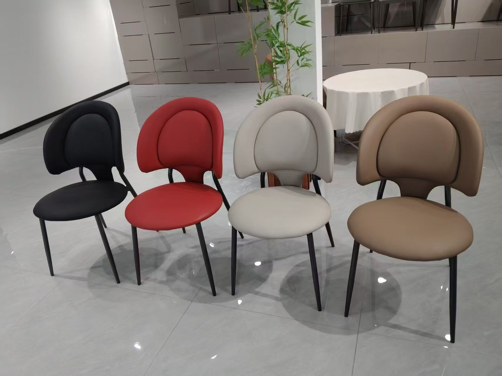 Dining Chair Hotel B & B Dining Chair Cafe Sales Office Rest Area Negotiation Area Customized Cat Claw Leather Backrest Chair