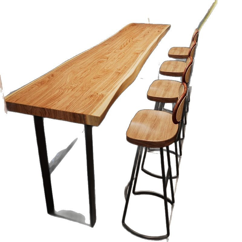 Cafe High Stool Industrial Wind Backrest Bar Chair Minimalist Bar Stool Soft Bag Commercial Bar Bar Table