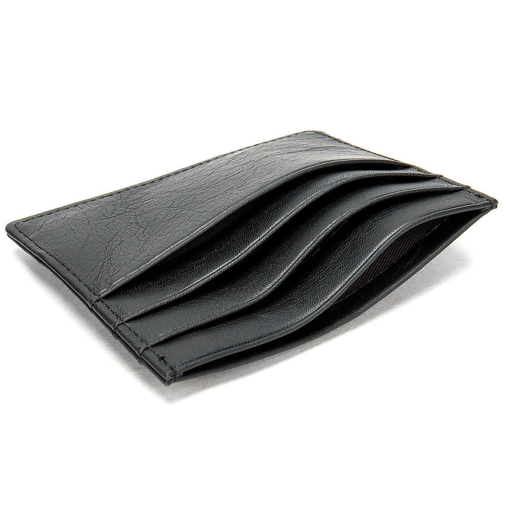 Real soft leather multi-card small card bag imitation cowhide change bag bank card portable card holder as gift factory wholesale