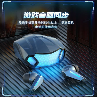 True wireless bluetooth gaming headset with zero delay, long battery life and yancai active noise reduction
