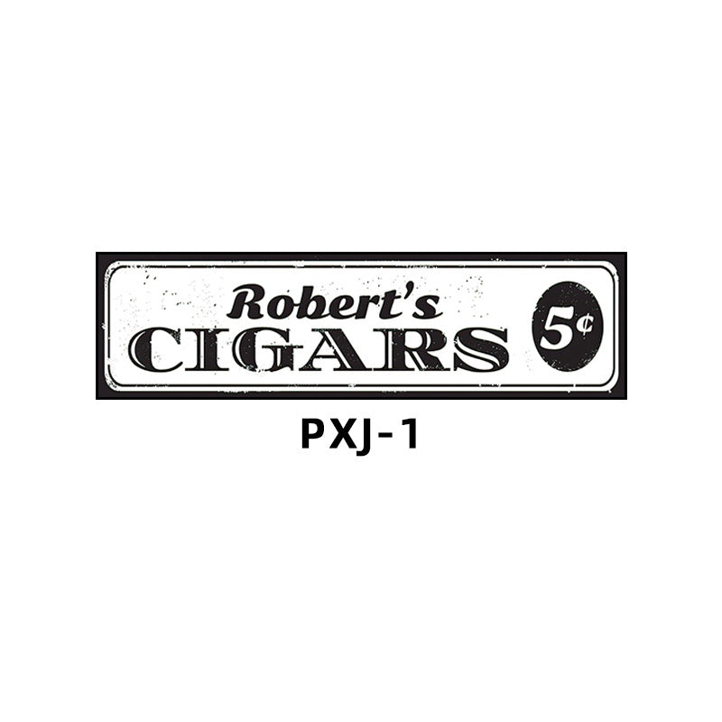 Cigar plaque decorative painting industrial style bar club hanging painting retro American whiskey Cuban eggplant sign mural