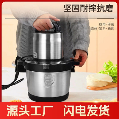 For homecommercial multifunctional food grade stainless steel meat grinder 6l large capacity meat grinder meat mincer food processor