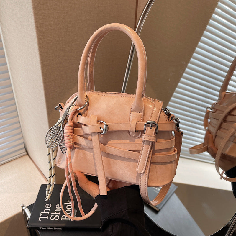 Cross-border handbag women's 2025 new Korean version ins versatile shoulder bag high-end niche design shell bag