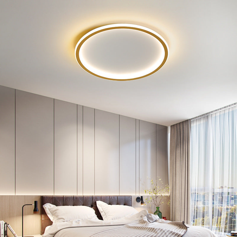 Master bedroom lighting modern simple round dining room light minimalist living room room light led ultra-thin ceiling light E