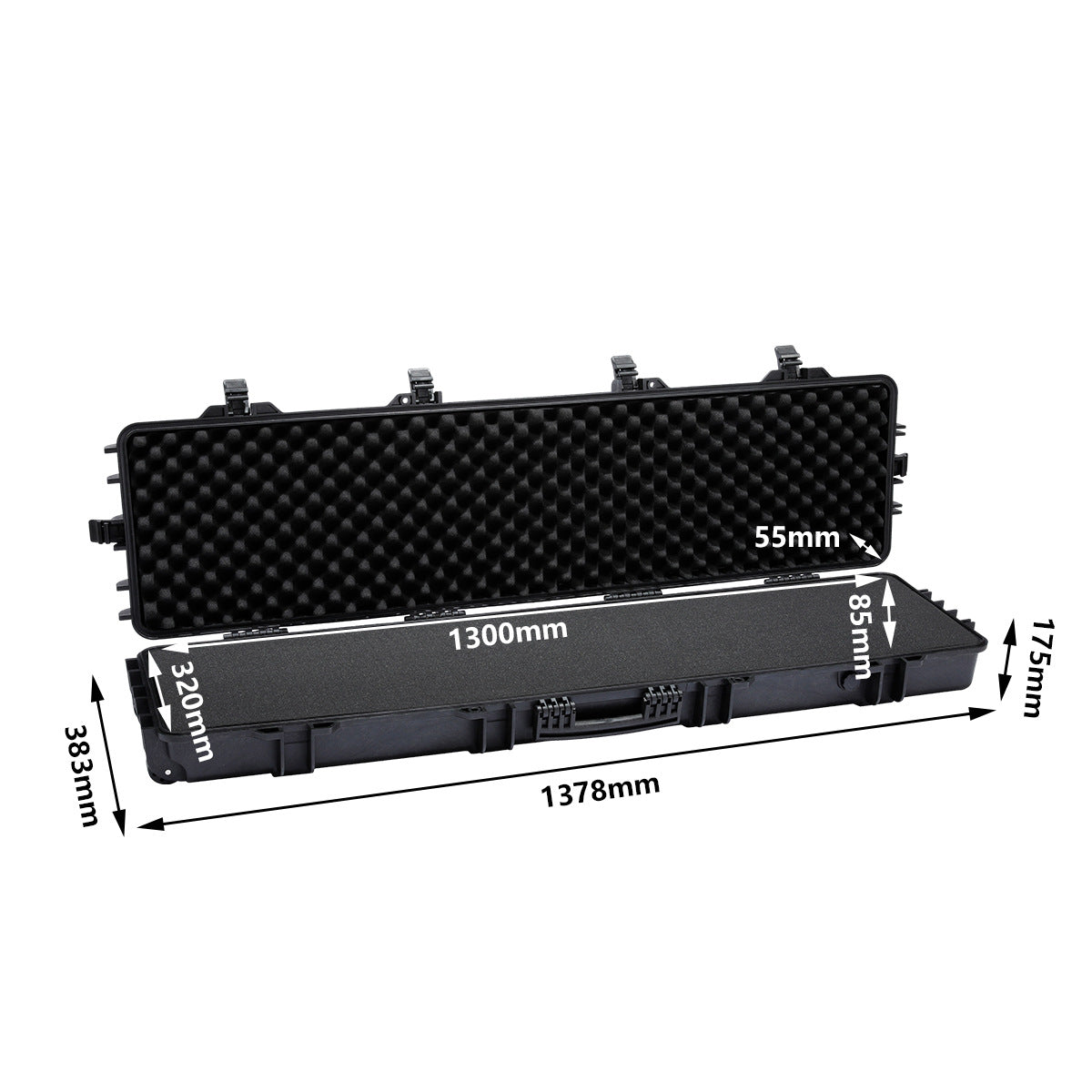 Outdoor protective case Long plastic portable toolbox Fishing rod storage case Large equipment Instrument case Off-road vehicle case