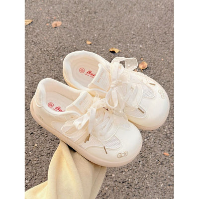 Summer breathable white shoes girls new arrival mesh bread shoes with skirt girls easiest for match german training shoes sneakers