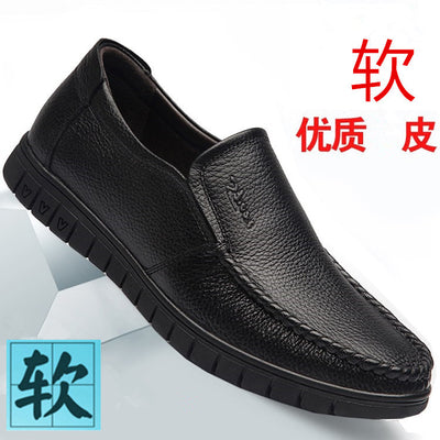 2024 new versatile men's leather shoes - soft sole business casual loafers - perfect for work, security, and dad shoes - wholesale available