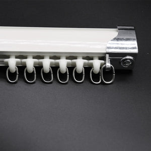 Curtain rod curtain track pulley silent wholesale aluminum alloy thickened single and double slide rail ultra-thin straight rail manufacturer direct hair