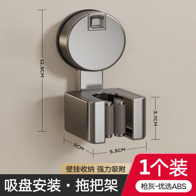 Powerful suction cup mop hook No punching suction cup mop clip Wall rack Bathroom mop storage rack Broom clip