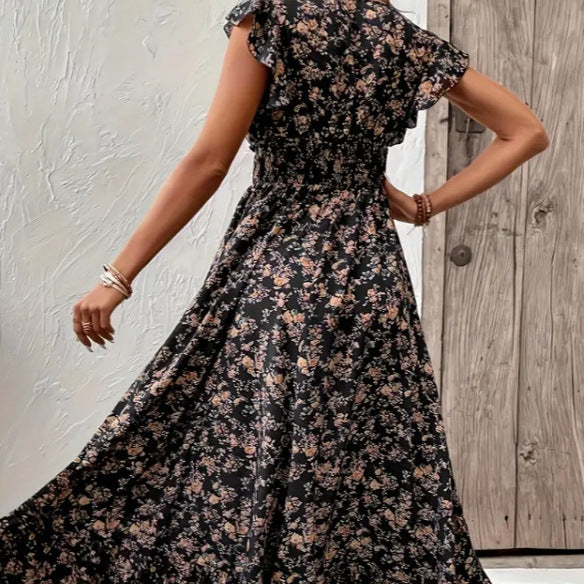 Spot European and American independent station   summer comfortable casual slim dress new European and American holiday dress