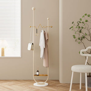 Scandinavianaccessible luxury marble bottom base simplefor home coat rack movable floor-standing living room bedroom clothes drying rack