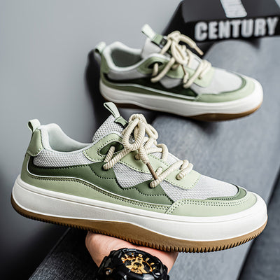 Spring men's shoes ultra-light thick sole elastic sports shoes 2026 new breathable deodorizing filter mesh easiest for match casual sneakers trendy